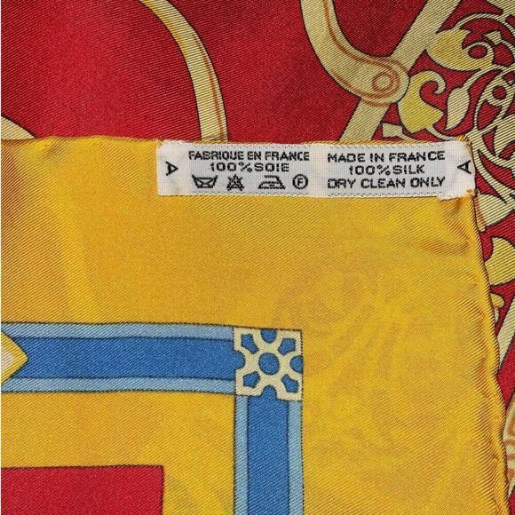 Hermès HERMES Vintage Les Muserolles Motif 90cm Square Silk Scarf - Picture 12 of 16